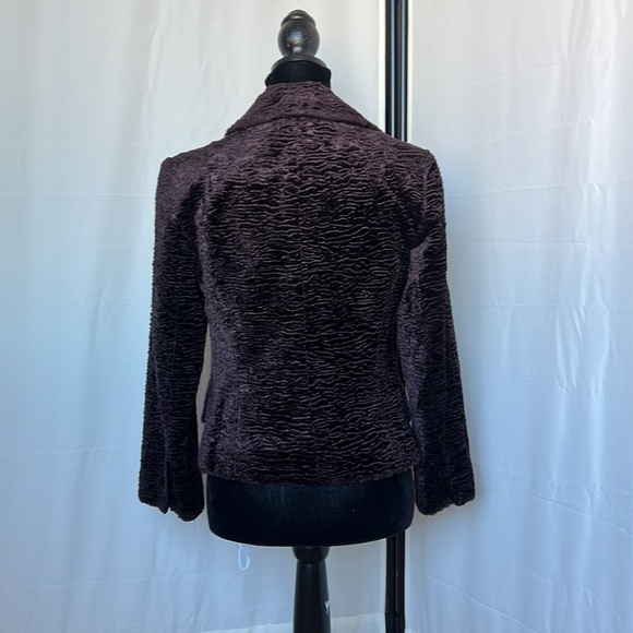 NANETTE LEPORE Brown Velvet Blazer Jacket Vintage Style - Picture 7 of 9